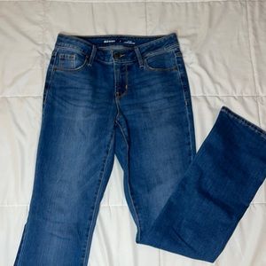 mid rise kicker boot-cut jeans